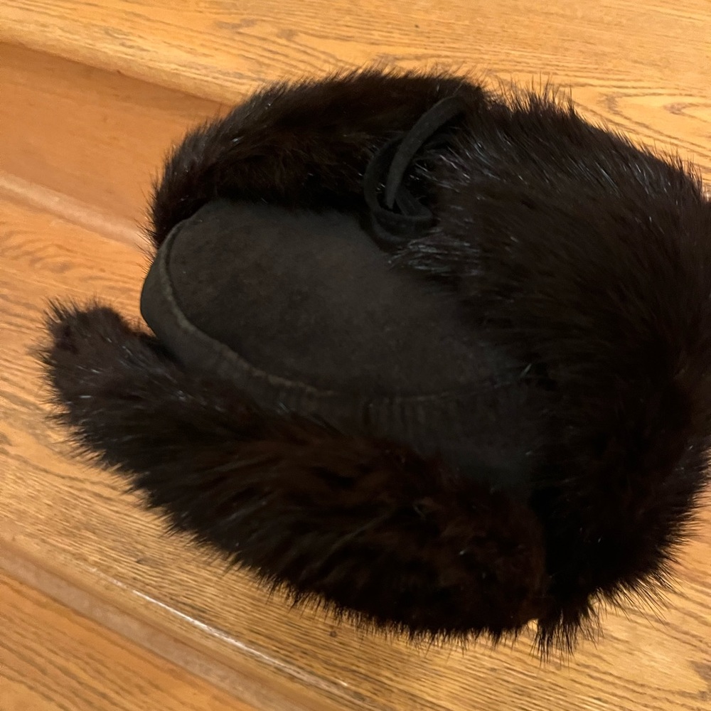 Brand New, Famous designer, winter mink & suede hat for men. Warm, fashionable.